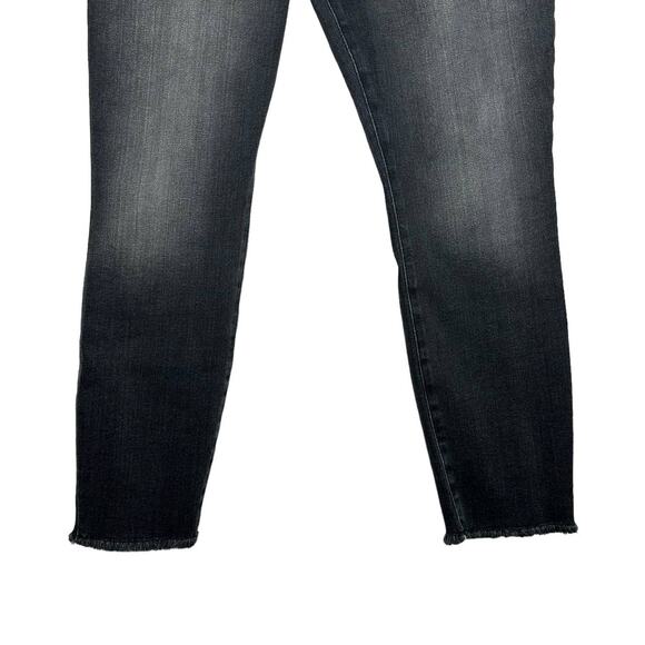 NWT Good American High Waist Black Skinny Jeans Raw Hem Plus Size 14 32 - Picture 6 of 10